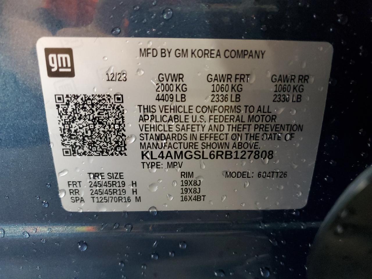 2024 Buick Encore Gx Avenir VIN: KL4AMGSL6RB127808 Lot: 64042845