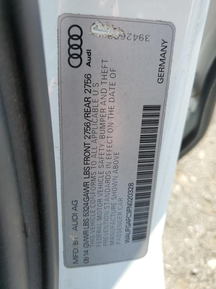 2015 Audi A6 Premium Plus VIN: WAUFGAFC3FN020328 Lot: 61717435