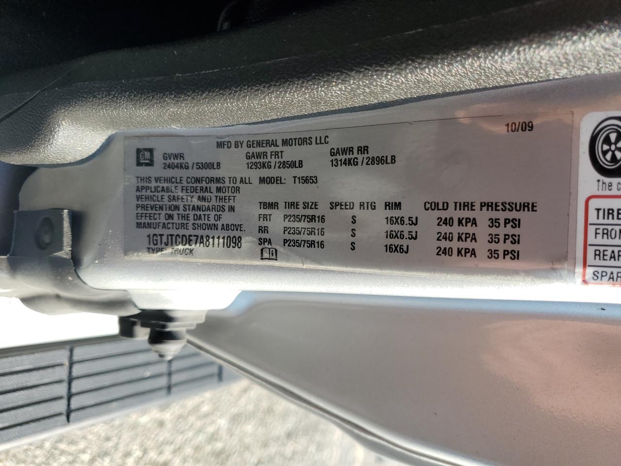 2010 GMC Canyon Sle VIN: 1GTJTCDE7A8111098 Lot: 63997915