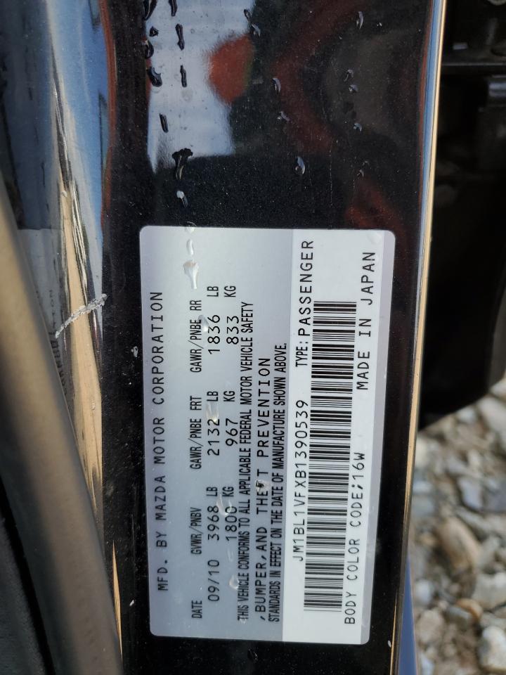 2011 Mazda 3 I VIN: JM1BL1VFXB1390539 Lot: 63013995