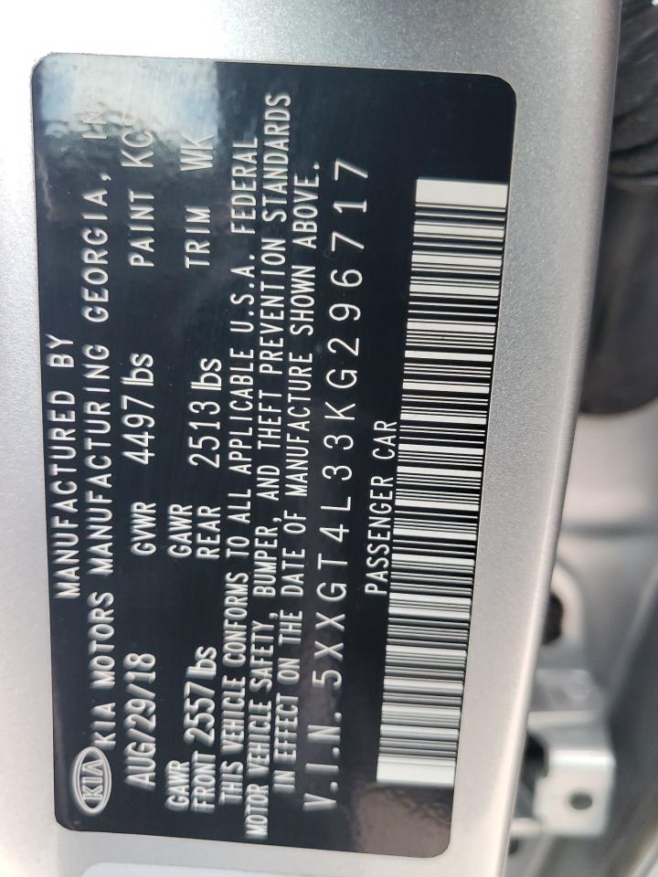 2019 Kia Optima Lx VIN: 5XXGT4L33KG296717 Lot: 64937095