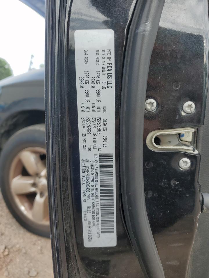 2017 Ram 1500 Slt VIN: 1C6RR7GT3HS503499 Lot: 64730255
