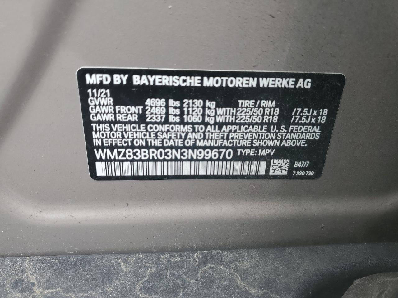 WMZ83BR03N3N99670 2022 Mini Cooper S Countryman All4