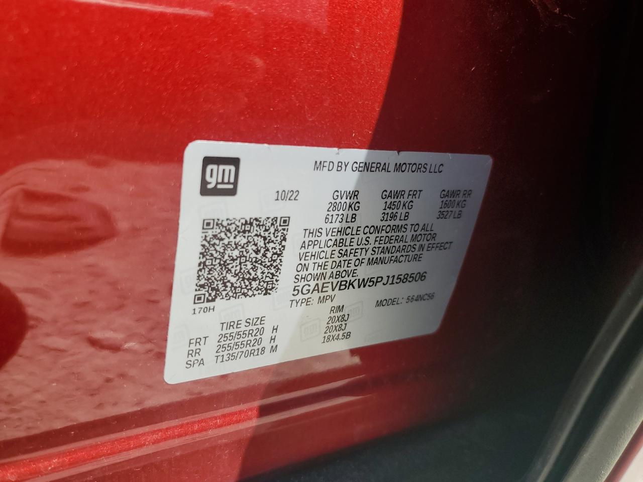 2023 Buick Enclave Premium VIN: 5GAEVBKW5PJ158506 Lot: 64073195