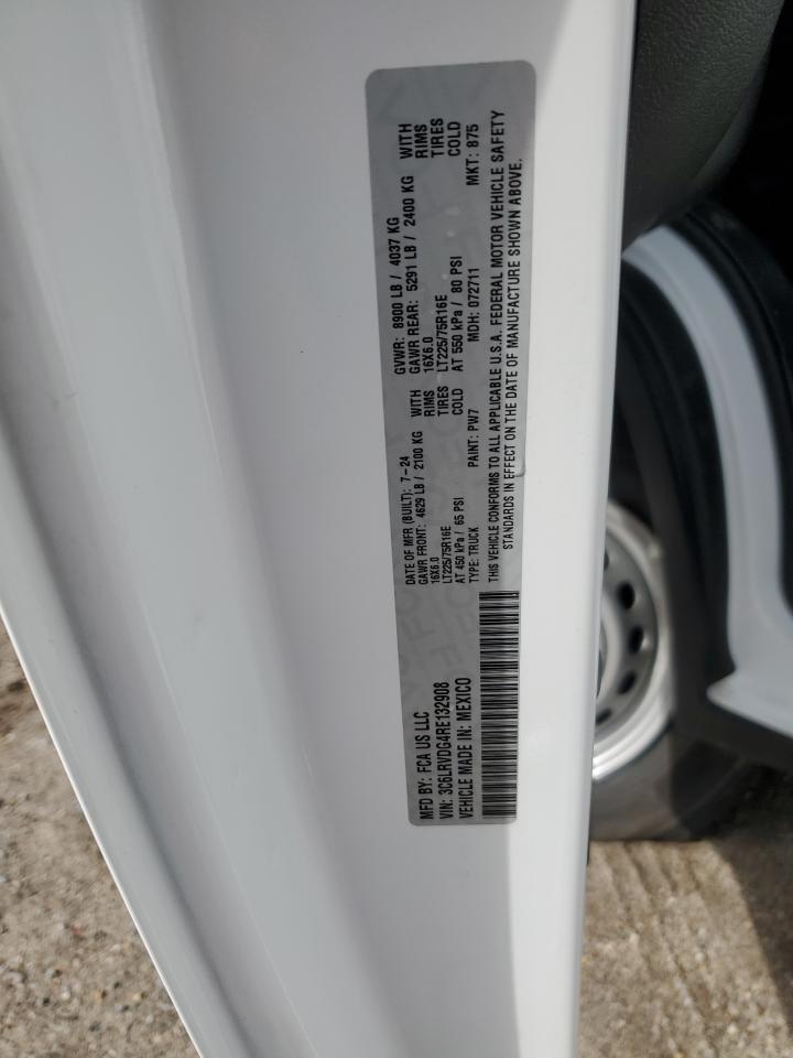 2024 Ram Promaster 2500 2500 High VIN: 3C6LRVDG4RE13290X Lot: 66176405