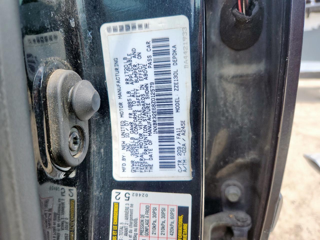 2008 Toyota Corolla Ce VIN: 1NXBR32E68Z012579 Lot: 64464775