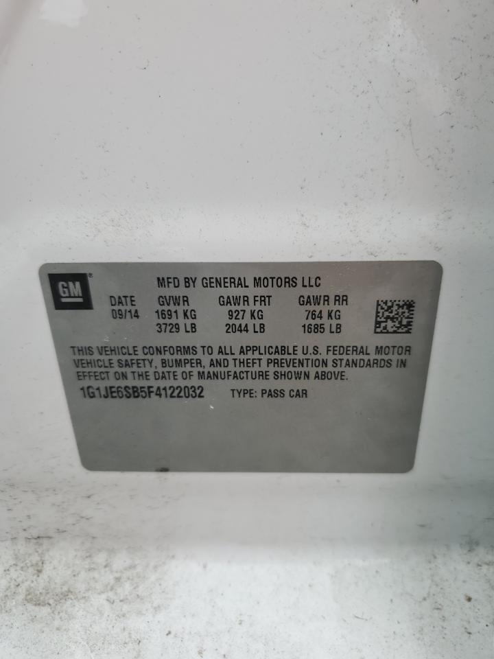 2015 Chevrolet Sonic Ltz VIN: 1G1JE6SB5F4122032 Lot: 64803915