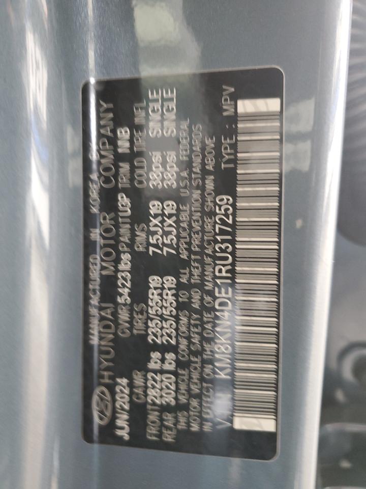 2024 Hyundai Ioniq 5 Sel VIN: KM8KN4DE1RU317259 Lot: 65238895