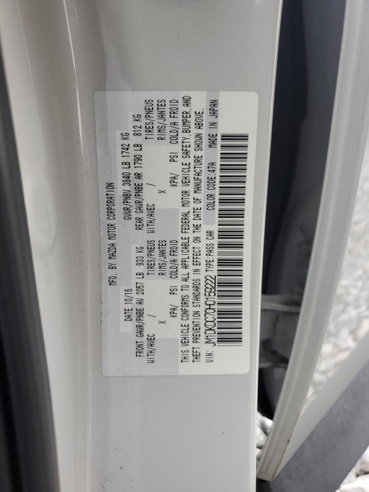 2017 Mazda Cx-3 Touring VIN: JM1DKDC70H0159222 Lot: 66415605