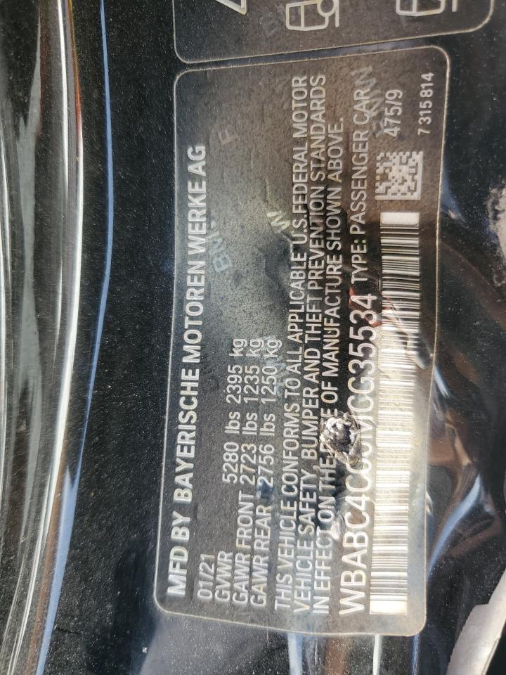 2021 BMW M850Xi VIN: WBABC4C00MCG35534 Lot: 63743315