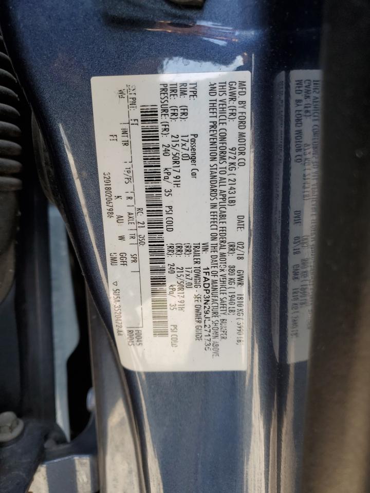 2018 Ford Focus Titanium VIN: 1FADP3N29JL271735 Lot: 61754955
