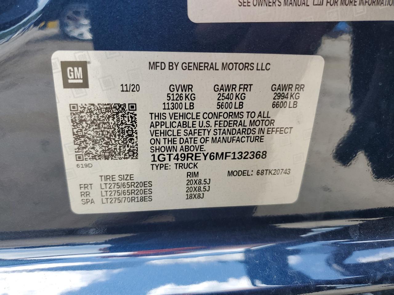 2021 GMC Sierra K2500 Denali VIN: 1GT49REY6MF132368 Lot: 66118875