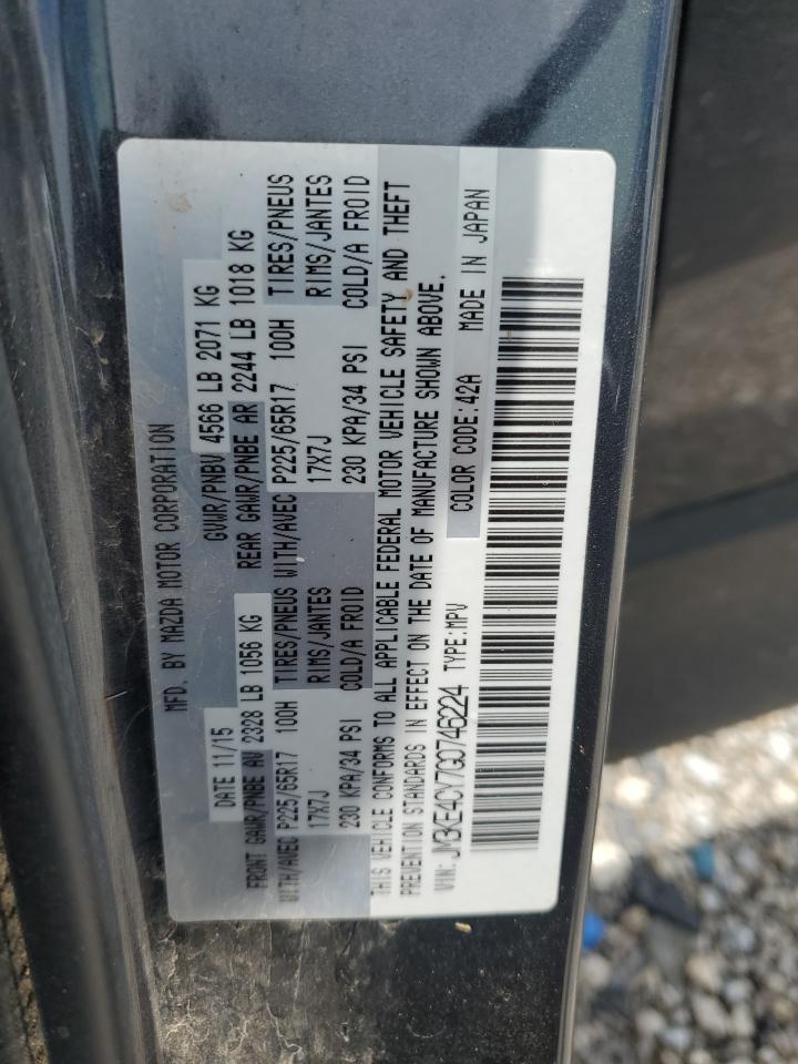 2016 Mazda Cx-5 Touring VIN: JM3KE4CY7G0746224 Lot: 64875495