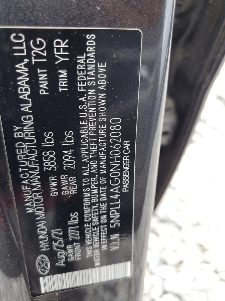 2022 Hyundai Elantra Se VIN: 5NPLL4AG0NH062080 Lot: 65252805