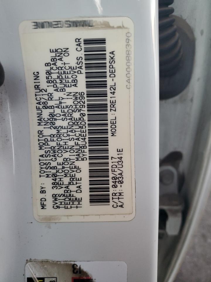 5yfbu4ee5dp079296 5YFBU4EE5DP079296 2013 Toyota Corolla Base