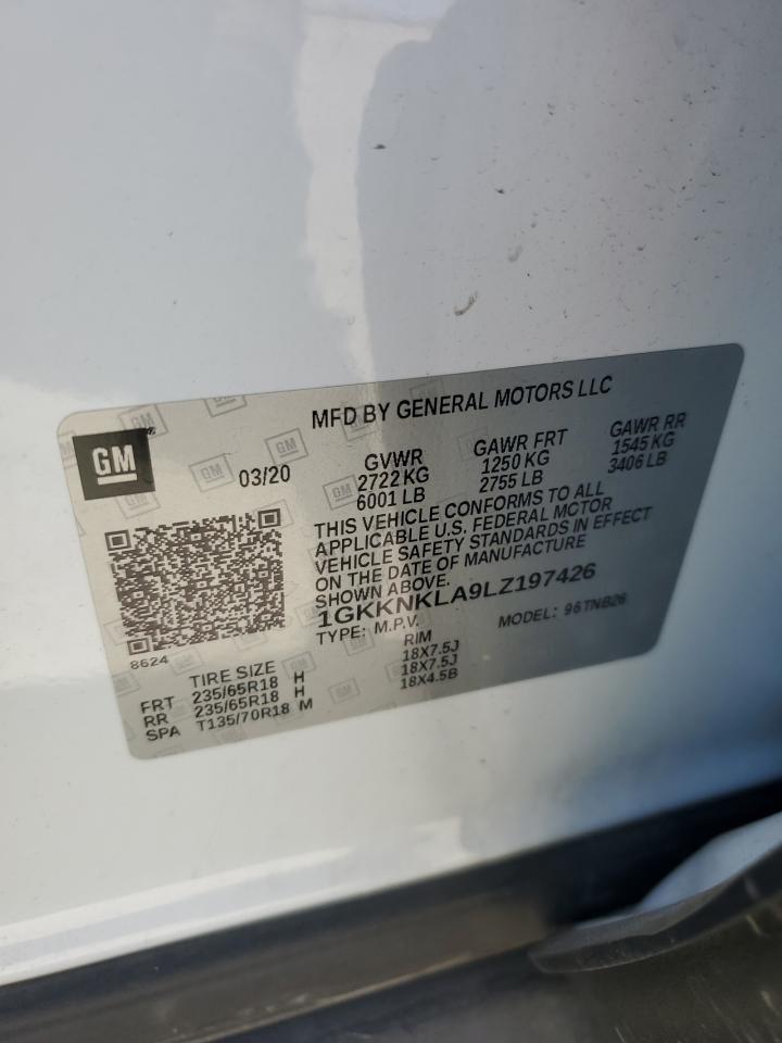 1gkknkla9lz197426 1GKKNKLA9LZ197426 2020 GMC Acadia Sle