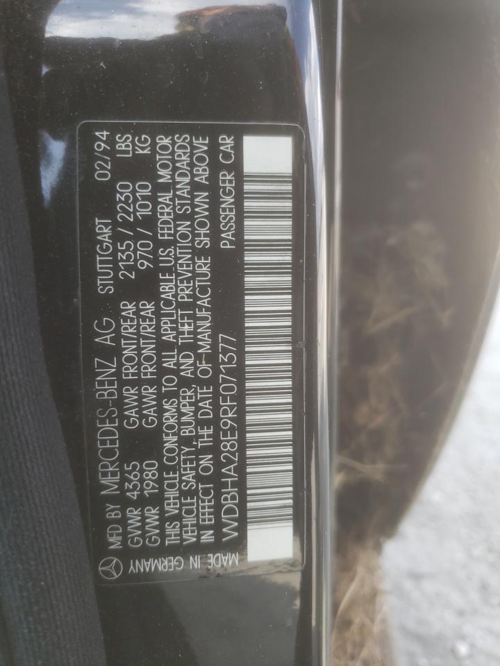 1994 Mercedes-Benz C 280 VIN: WDBHA28E9RF071377 Lot: 66324665