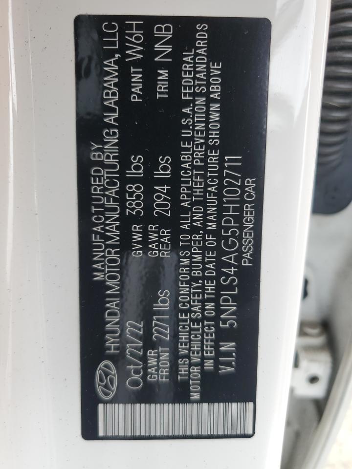 2023 Hyundai Elantra Sel VIN: 5NPLS4AG5PH102711 Lot: 63603295
