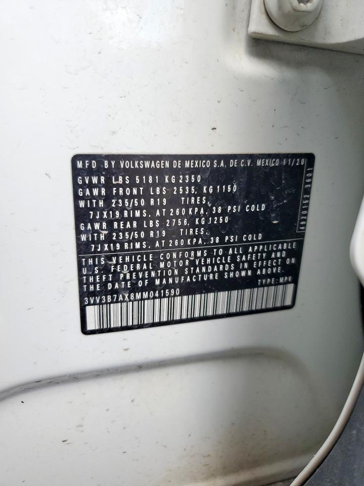 2021 Volkswagen Tiguan Se VIN: 3VV3B7AX8MM041590 Lot: 66357045