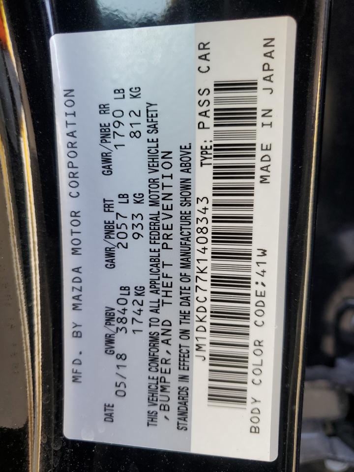 2019 Mazda Cx-3 Touring VIN: JM1DKDC77K1408343 Lot: 64264365