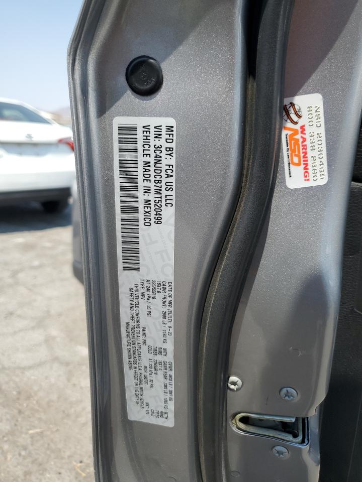 2021 Jeep Compass Limited VIN: 3C4NJDCB7MT520499 Lot: 64046565