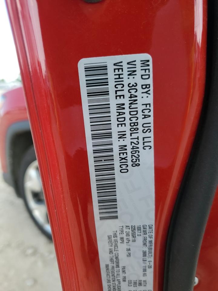 2020 Jeep Compass Limited VIN: 3C4NJDCB8LT246258 Lot: 63268825