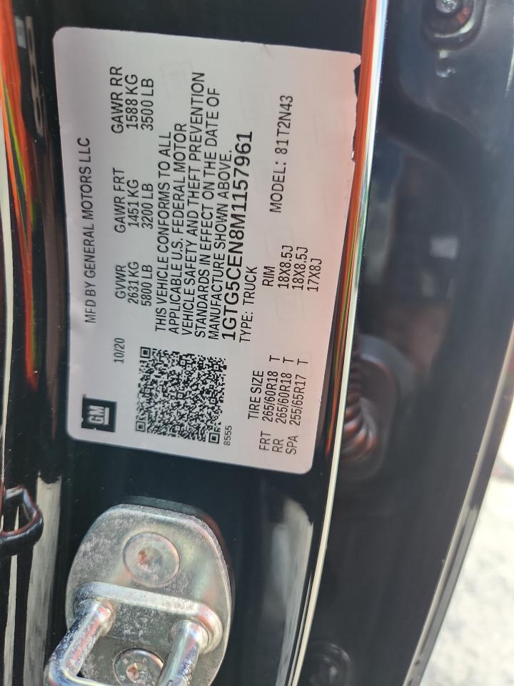 2021 GMC Canyon Elevation VIN: 1GTG5CEN8M1157961 Lot: 64848565