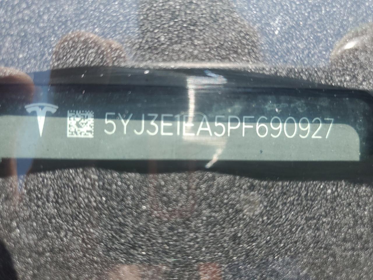 2023 Tesla Model 3 VIN: 5YJ3E1EA5PF690927 Lot: 63939435