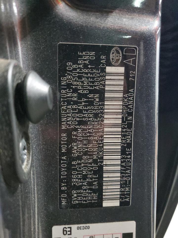 2010 Toyota Corolla Matrix VIN: 2T1KU4EE9AC252331 Lot: 63628255