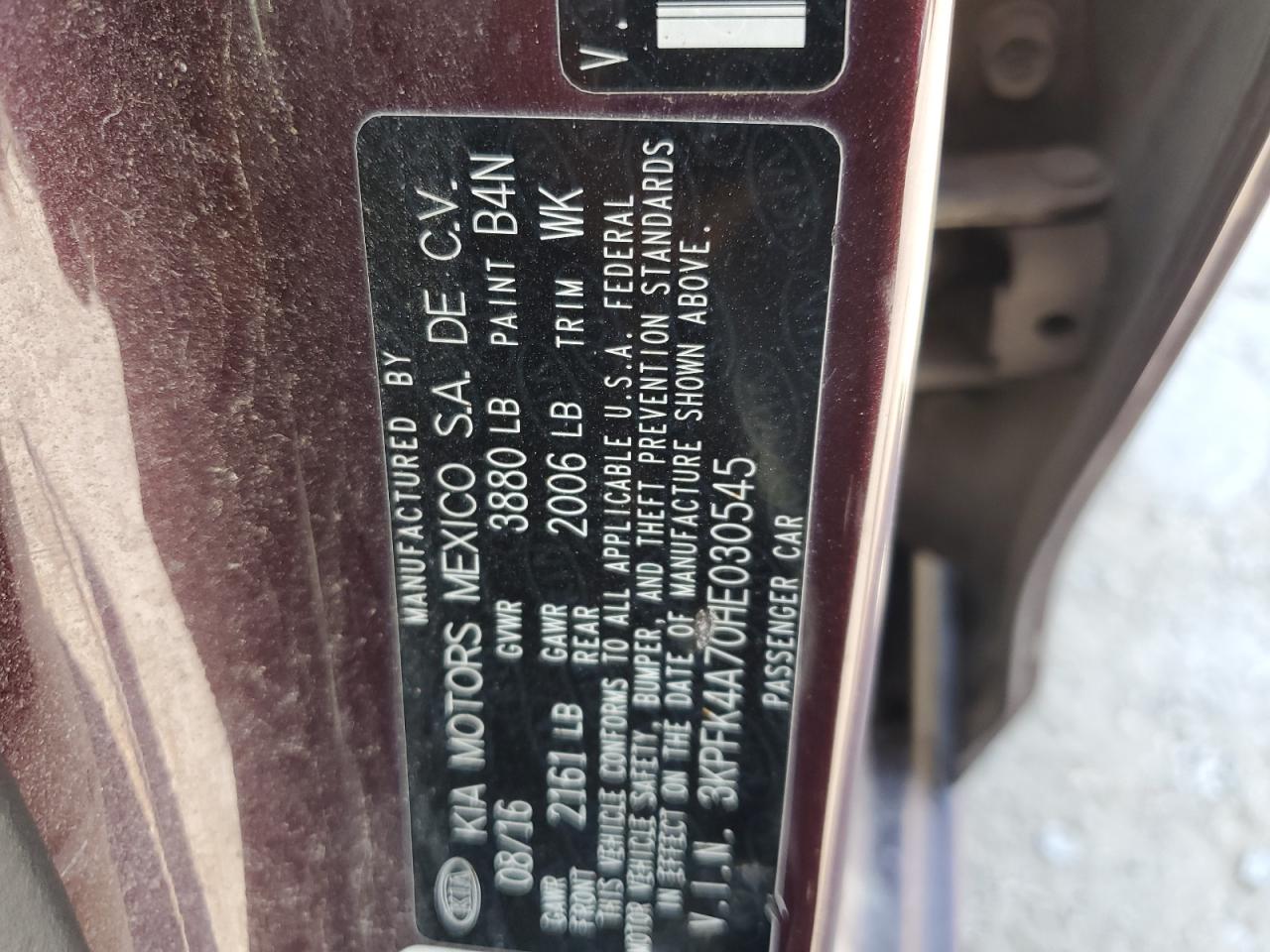 2017 Kia Forte Lx VIN: 3KPFK4A70HE030545 Lot: 65936755