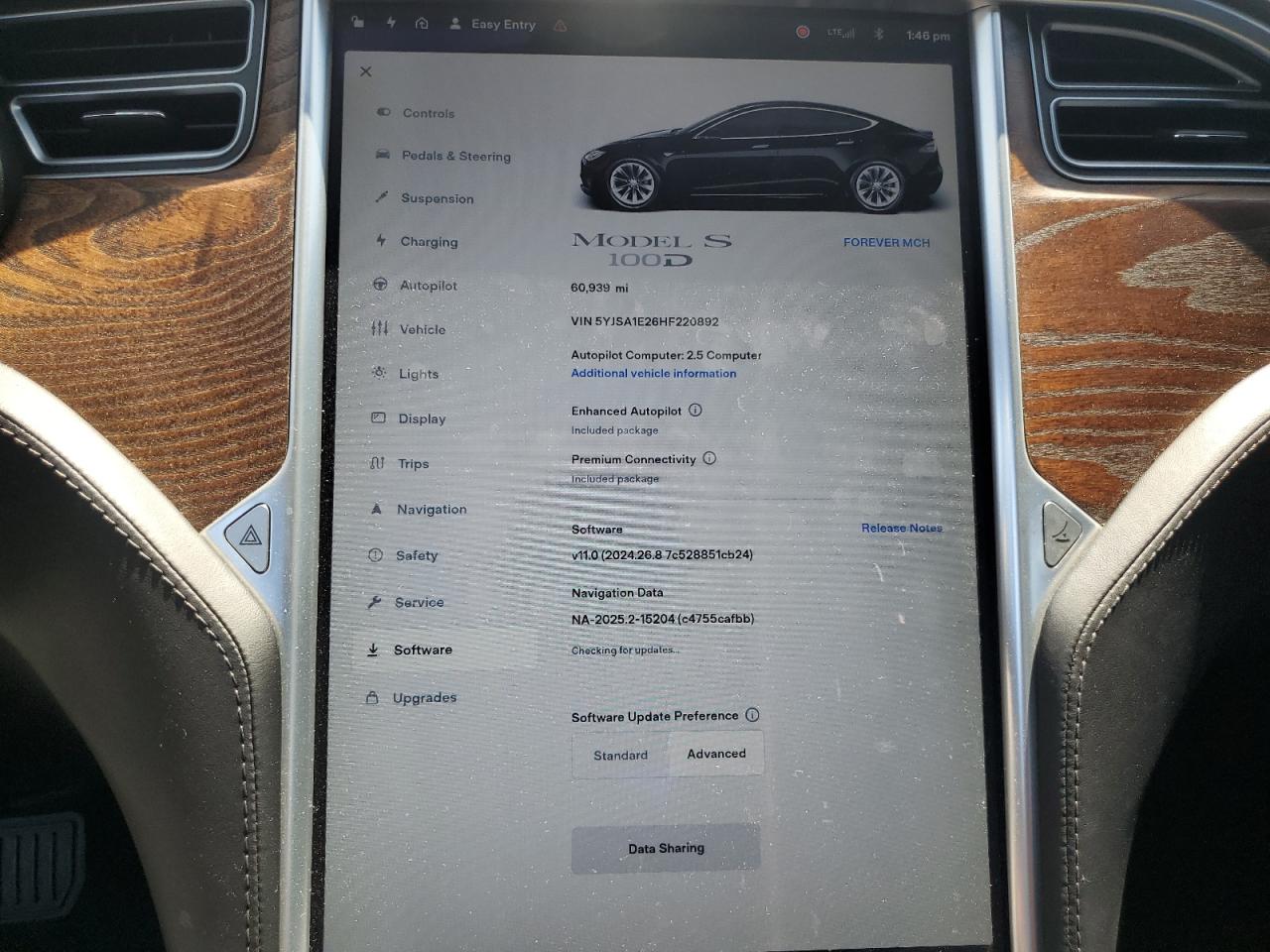 2017 Tesla Model S VIN: 5YJSA1E26HF220892 Lot: 64275025