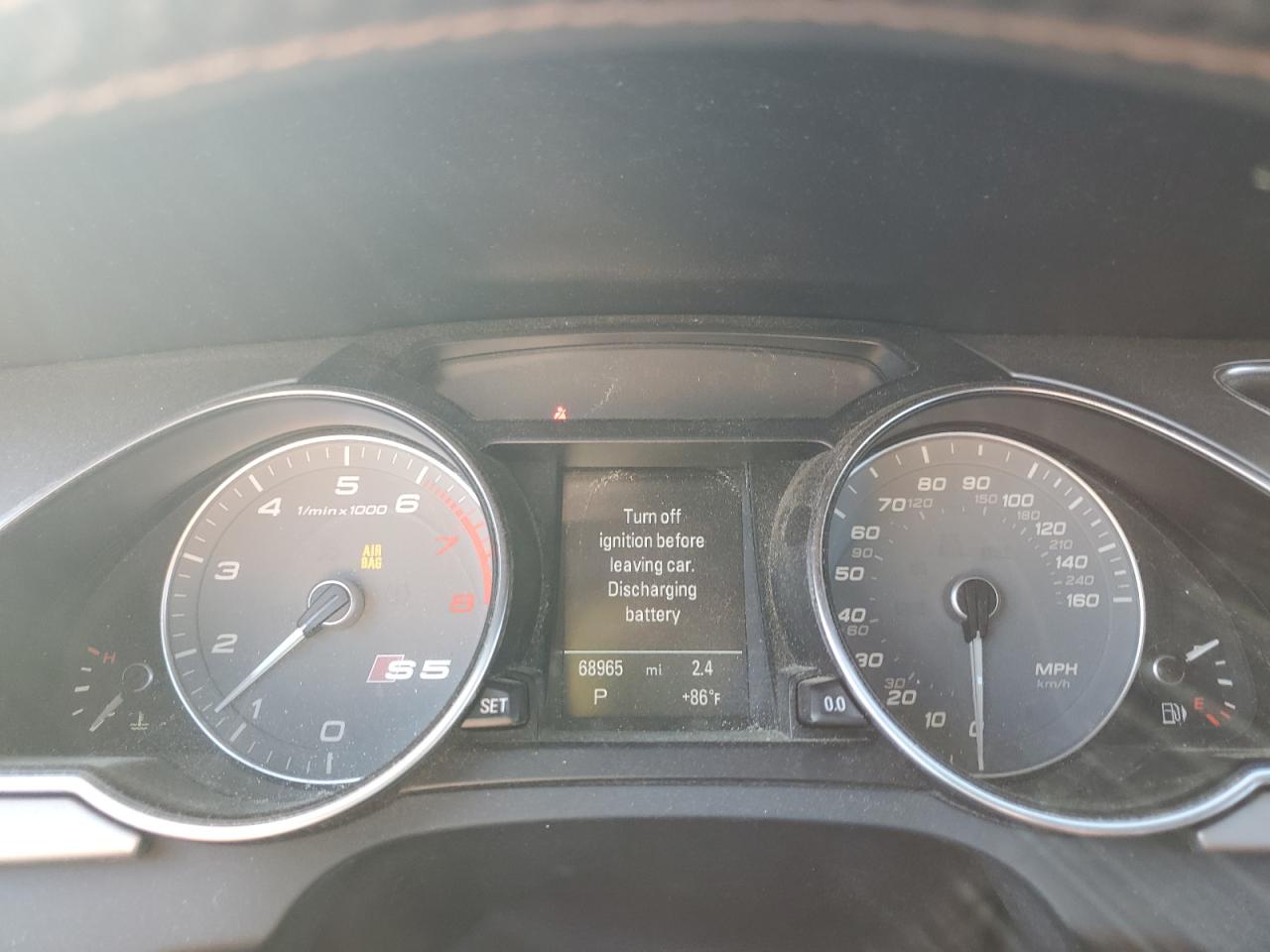 2013 Audi S5 Prestige VIN: WAUVGAFH4DN012551 Lot: 63371465