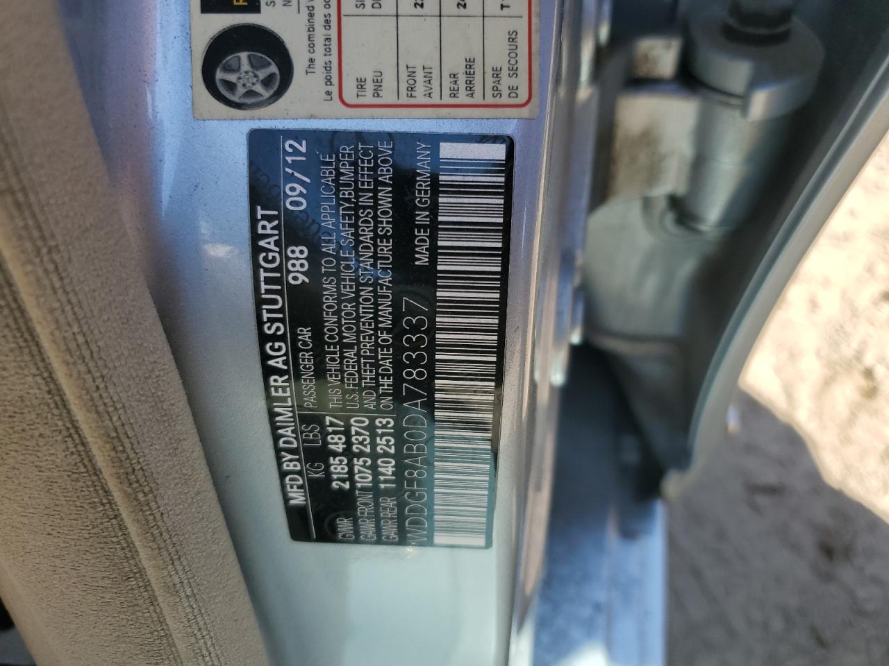 2013 Mercedes-Benz C 300 4Matic VIN: WDDGF8AB0DA783337 Lot: 64472975