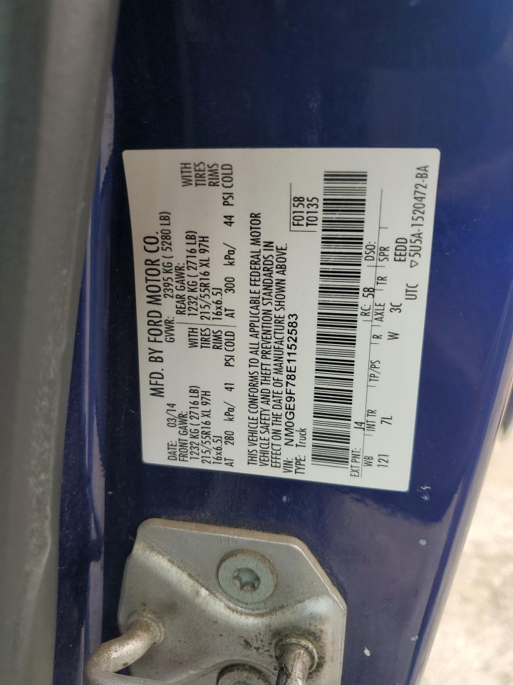 2014 Ford Transit Connect Xlt VIN: NM0GE9F78E1152583 Lot: 63694675