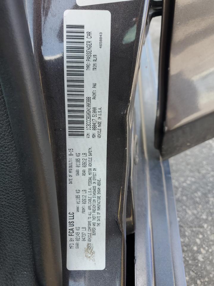 2016 Chrysler 200 S VIN: 1C3CCCBG0GN100388 Lot: 64813775