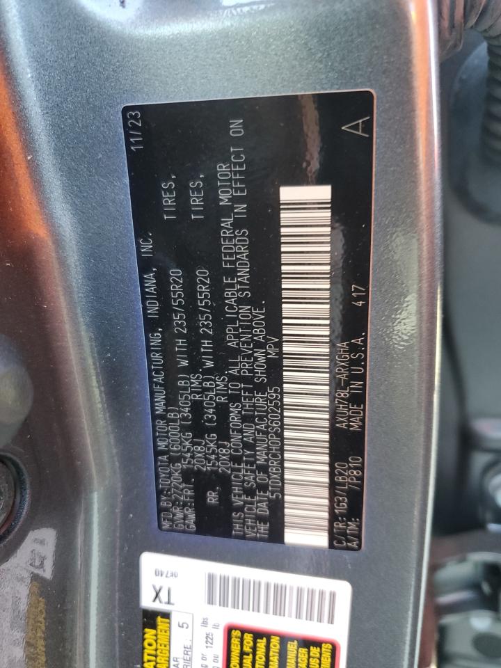 2023 Toyota Highlander Hybrid Limited VIN: 5TDXBRCH0PS602595 Lot: 65175925