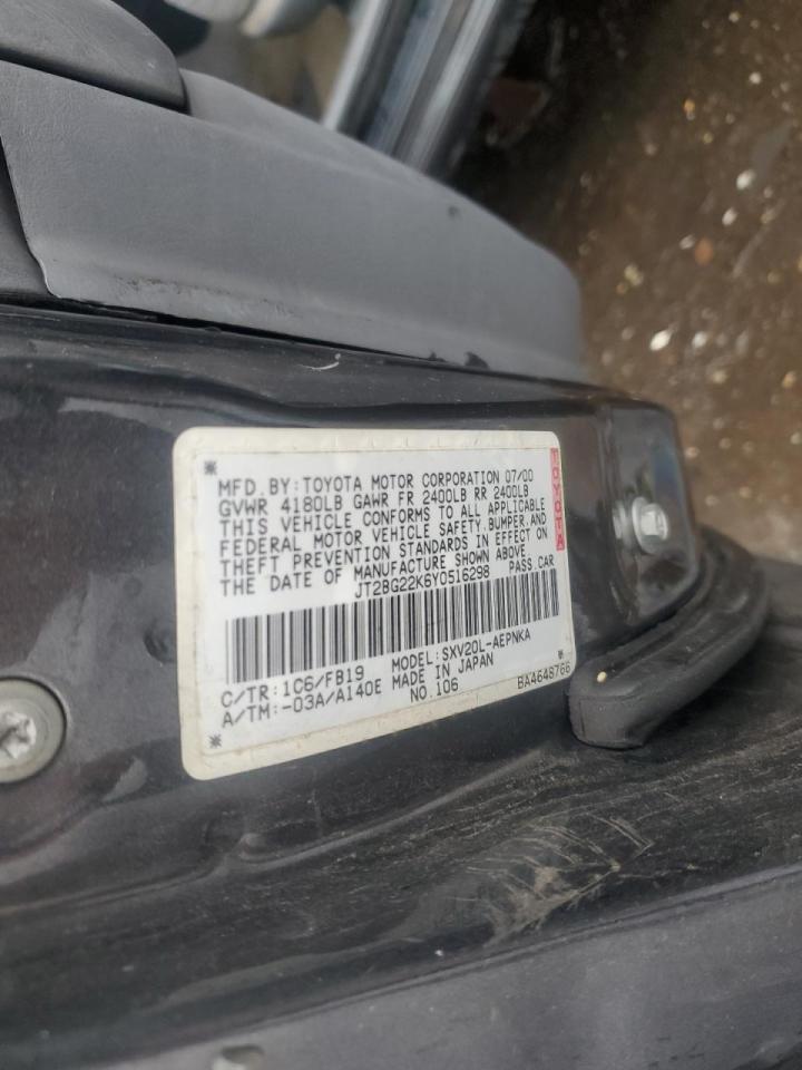 JT2BG22K6Y0516298 2000 Toyota Camry Ce