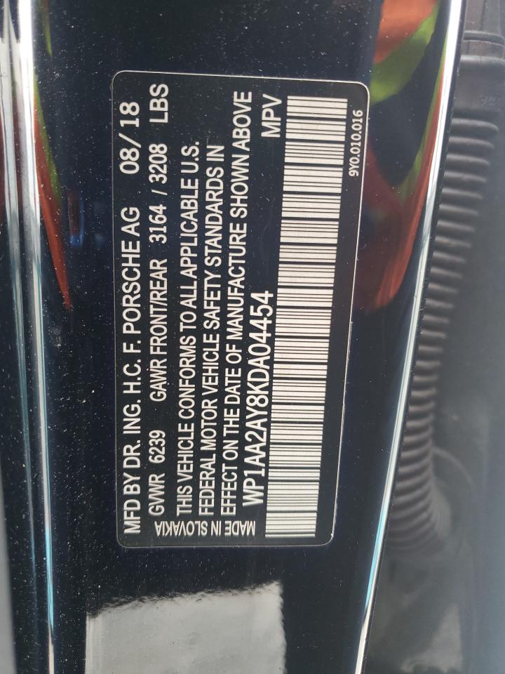 2019 Porsche Cayenne VIN: WP1AA2AY8KDA04454 Lot: 63829395