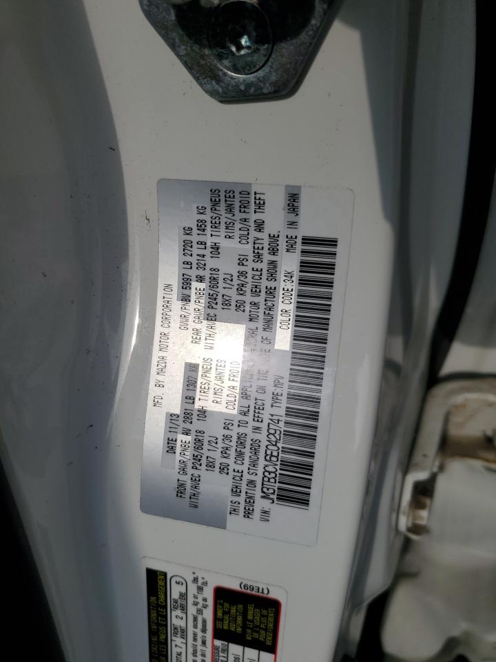 2014 Mazda Cx-9 Touring VIN: JM3TB3CV6E0429741 Lot: 64541345