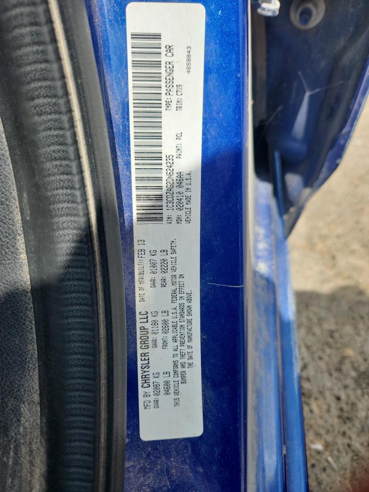 2013 Dodge Avenger Se VIN: 1C3CDZAG2DN624235 Lot: 67005735