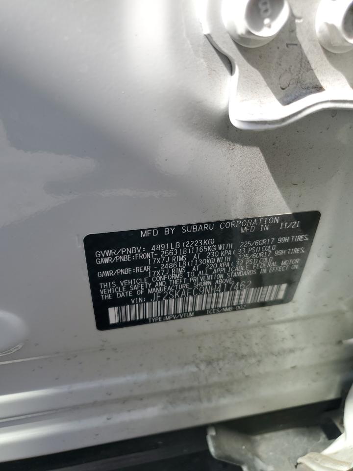 2022 Subaru Forester Premium VIN: JF2SKAEC9NH417462 Lot: 64214515
