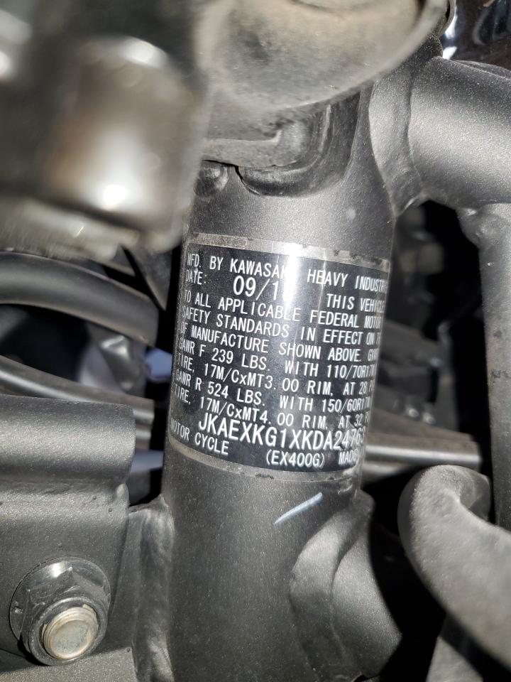 jkaexkg1xkda24763 JKAEXKG1XKDA24763 2019 Kawasaki Ex400