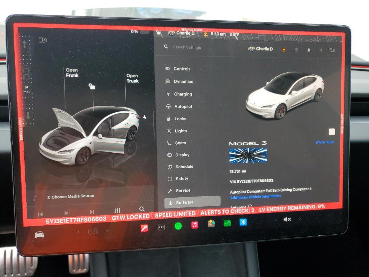 2024 Tesla Model 3 VIN: 5YJ3E1ET7RF806603 Lot: 64622315