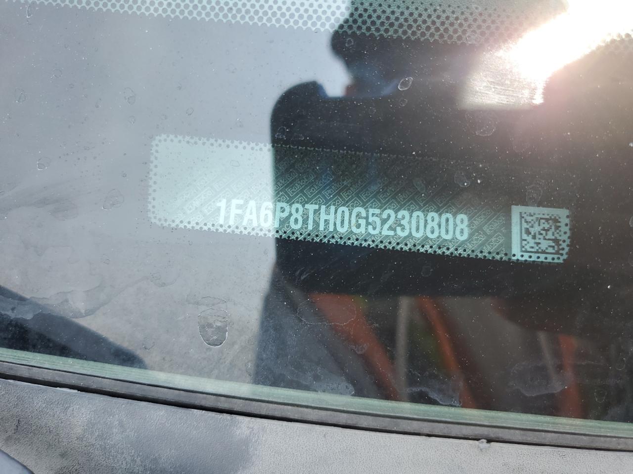 2016 Ford Mustang VIN: 1FA6P8TH0G5230808 Lot: 67030915