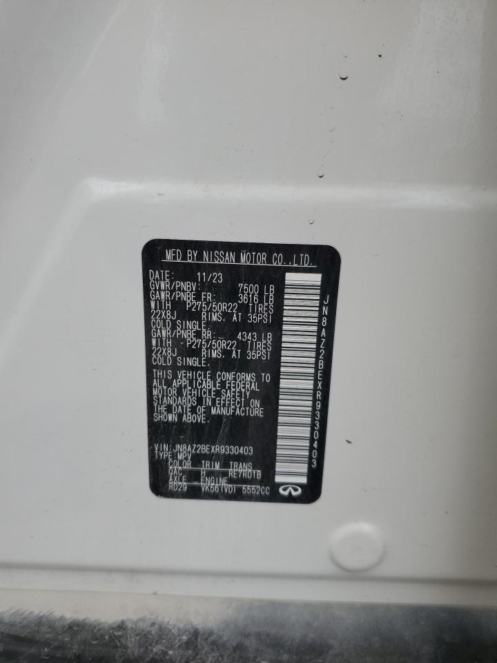 2024 Infiniti Qx80 Sensory VIN: JN8AZ2BEXR9330403 Lot: 65162605