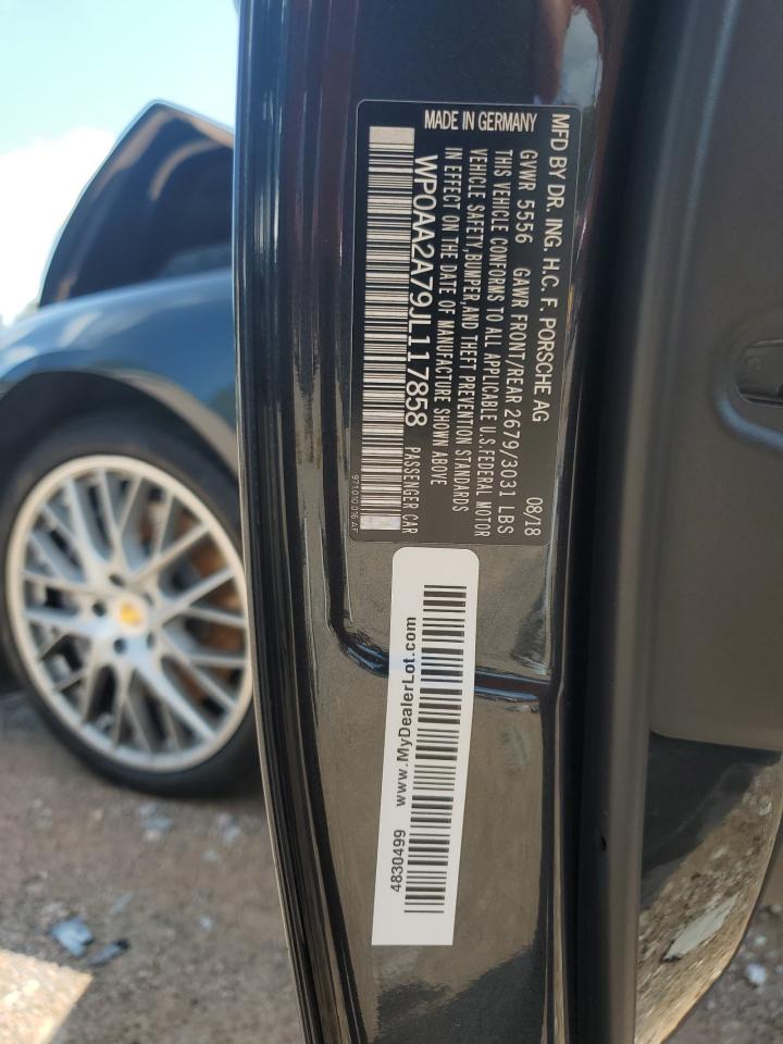 2018 Porsche Panamera 4 VIN: WP0AA2A79JL117858 Lot: 64364715