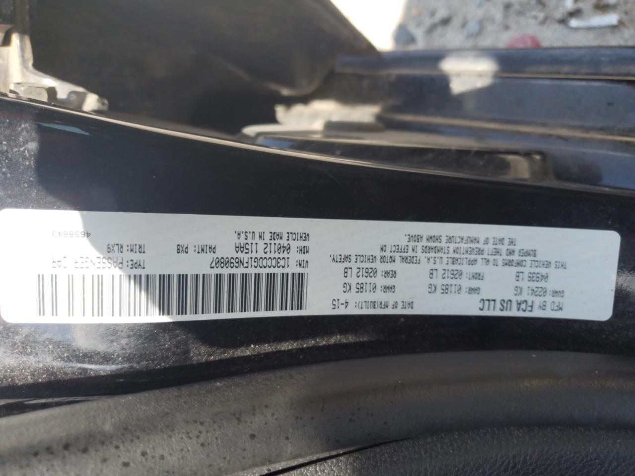 2015 Chrysler 200 S VIN: 1C3CCCDG1FN690807 Lot: 64997825