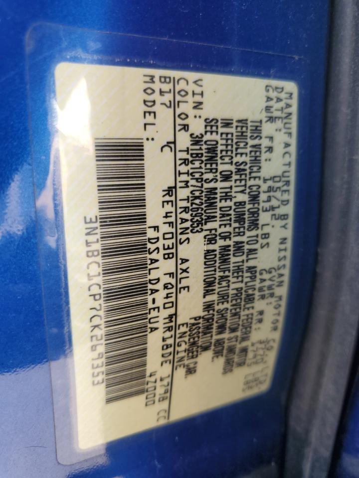 2012 Nissan Versa S VIN: 3N1BC1CP7CK269353 Lot: 64949495