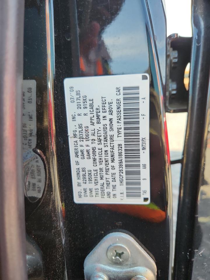 2009 Honda Accord Lx VIN: 1HGCP26399A186328 Lot: 63579095