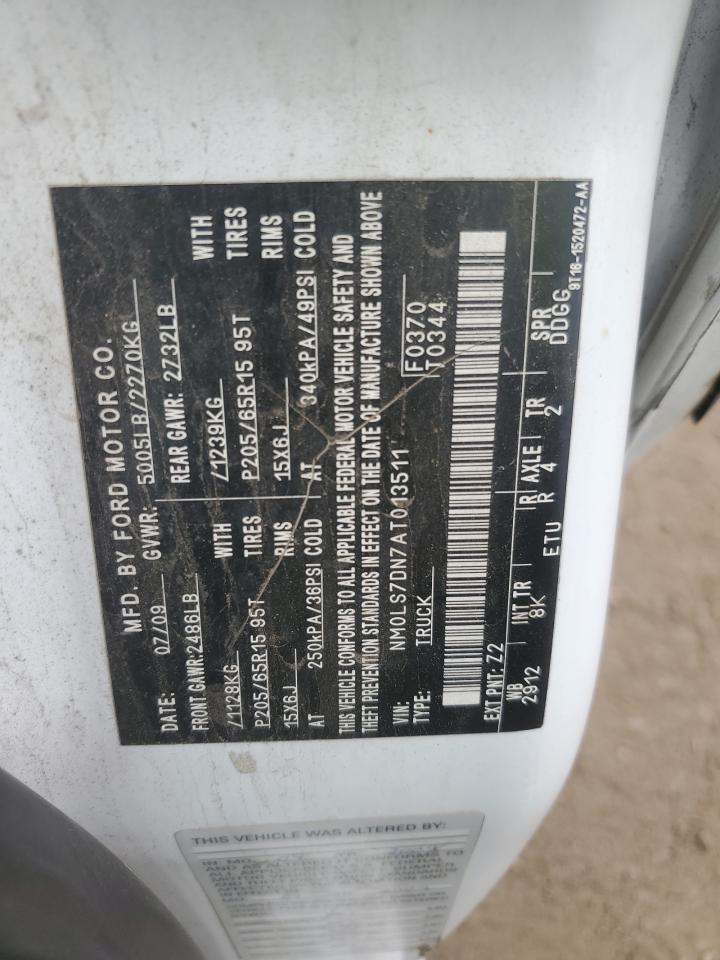 2010 Ford Transit Connect Xlt VIN: NM0LS7DN7AT013511 Lot: 64527005